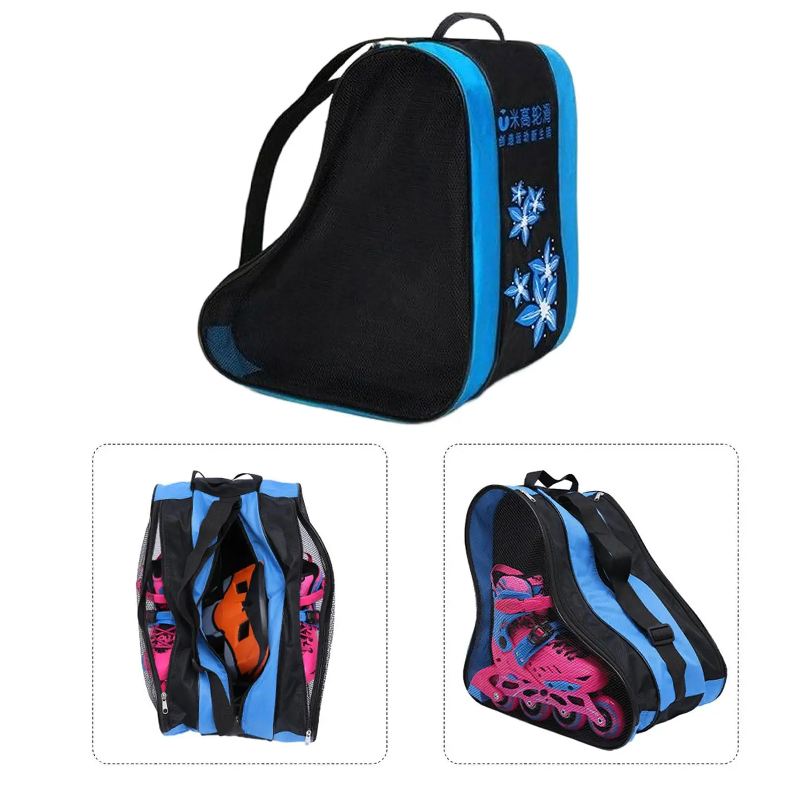 Portable Roller Skating Bag Breathable Adjustable Shoulder Strap