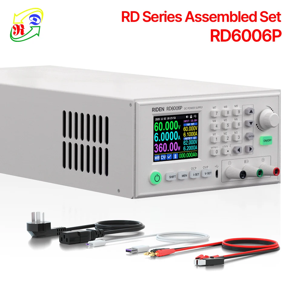 RD RD6006P USB Assembled Set digital control AC to DC adjustable Voltage Current Lab Bench Power Supply module 60V 6A 360W