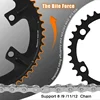 BUCKLOS Bicycle Chainwheel 110BCD Bike Crown Chain Ring Road Bike Double Chainring 50-34T 52-36T 53-39T 4/5 Claws Tooth Plate 5