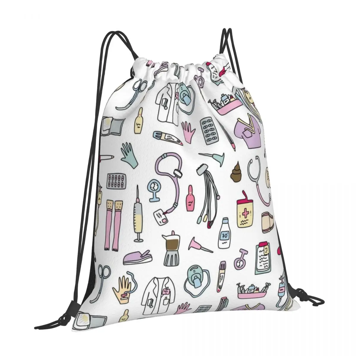 

Женский и мужской рюкзак Doctor, маленький школьный рюкзак, спортивная сумка на шнурке с карманами