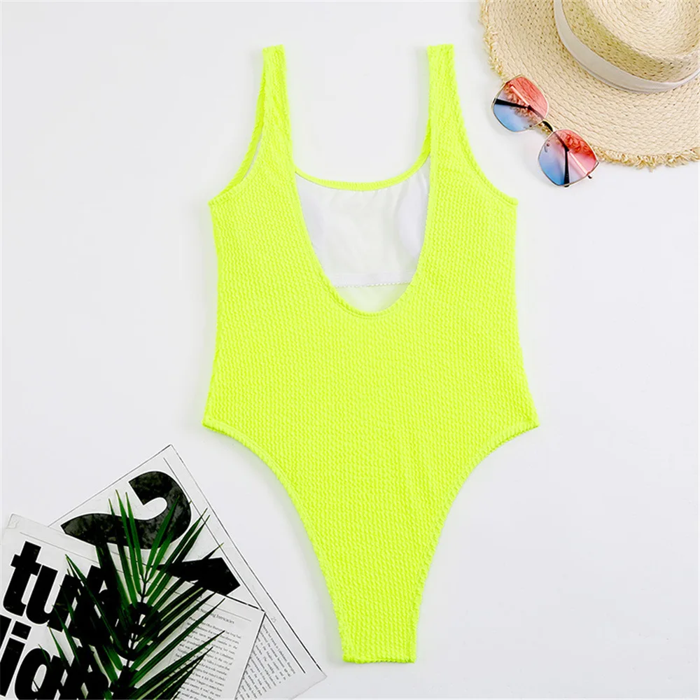 Sexy One Piece Swimsuit Women 2022 Summer Beachwear Solid Push Up Swimsuit Backless Brazilian Monokini Bodysuit Bathing Suit cheap bikini sets