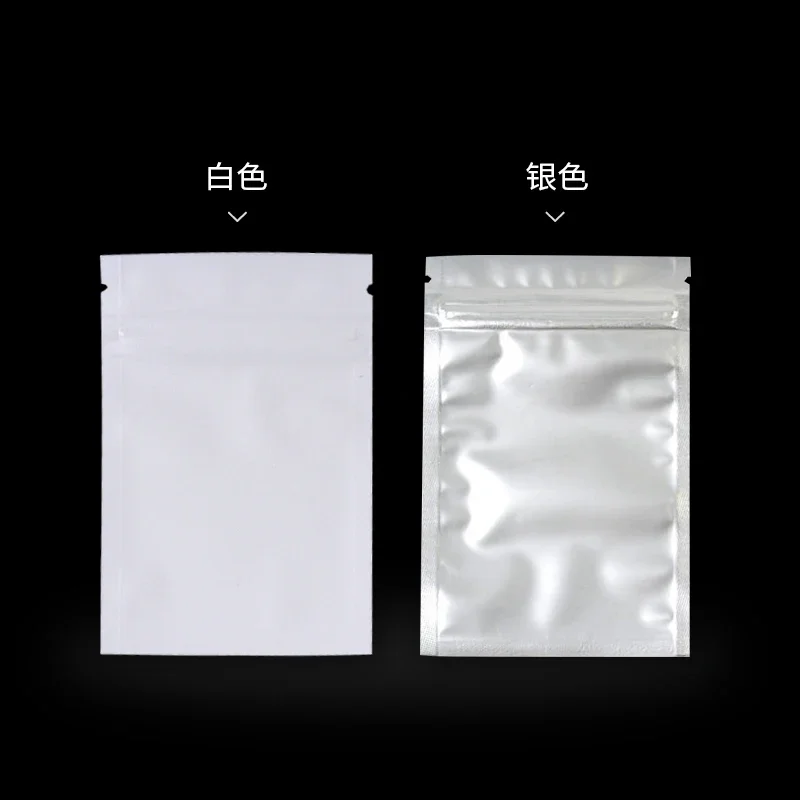 Zipper Bag Front Clear Window Sealed Storage Flat Bottom Aluminum
