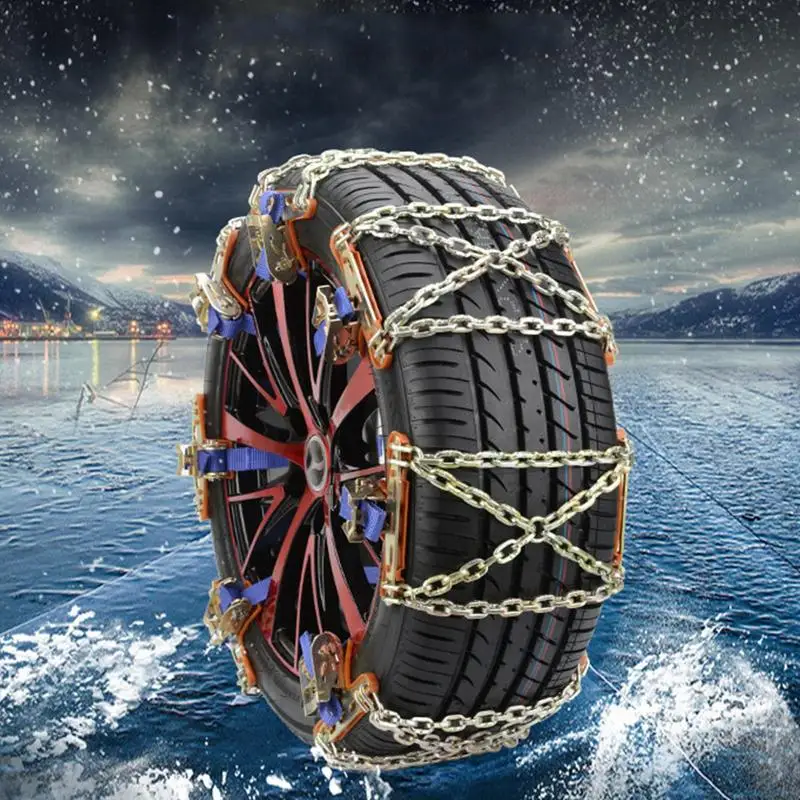 Car Tire Anti-Skid Chains Automobile Snow Chains Universal Tire Anti-skid Snow Mud Sand Wheel for Truck Passenger