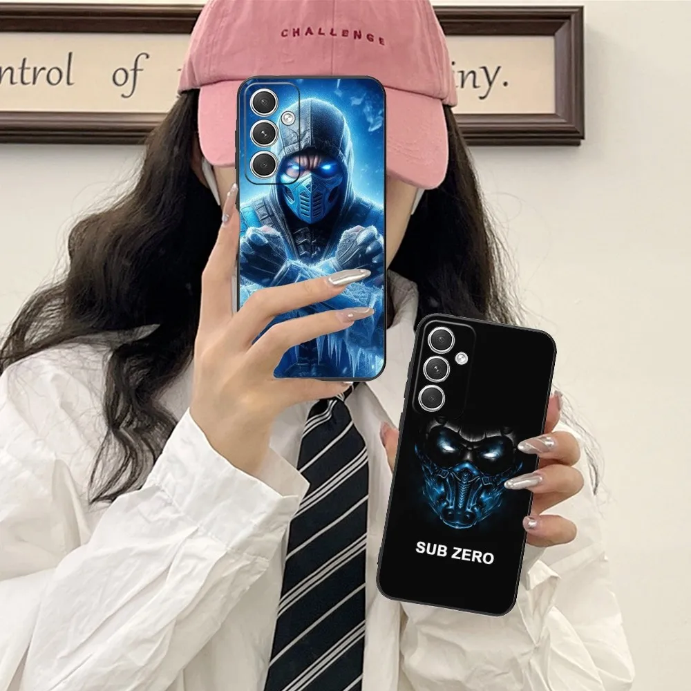 Mk Sub Zero Mobile Cell Phone Case For Samsung Galaxy S24 S23 S22 S21 S20 S10 S9 Plus Fe Ultra Lite Black Phone Cover Funda