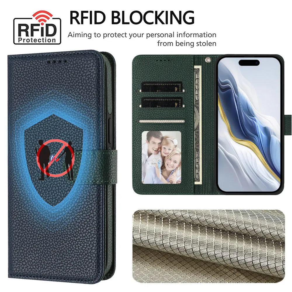 2-in-1 Detachable Leather Wallet Case with RFID Protection