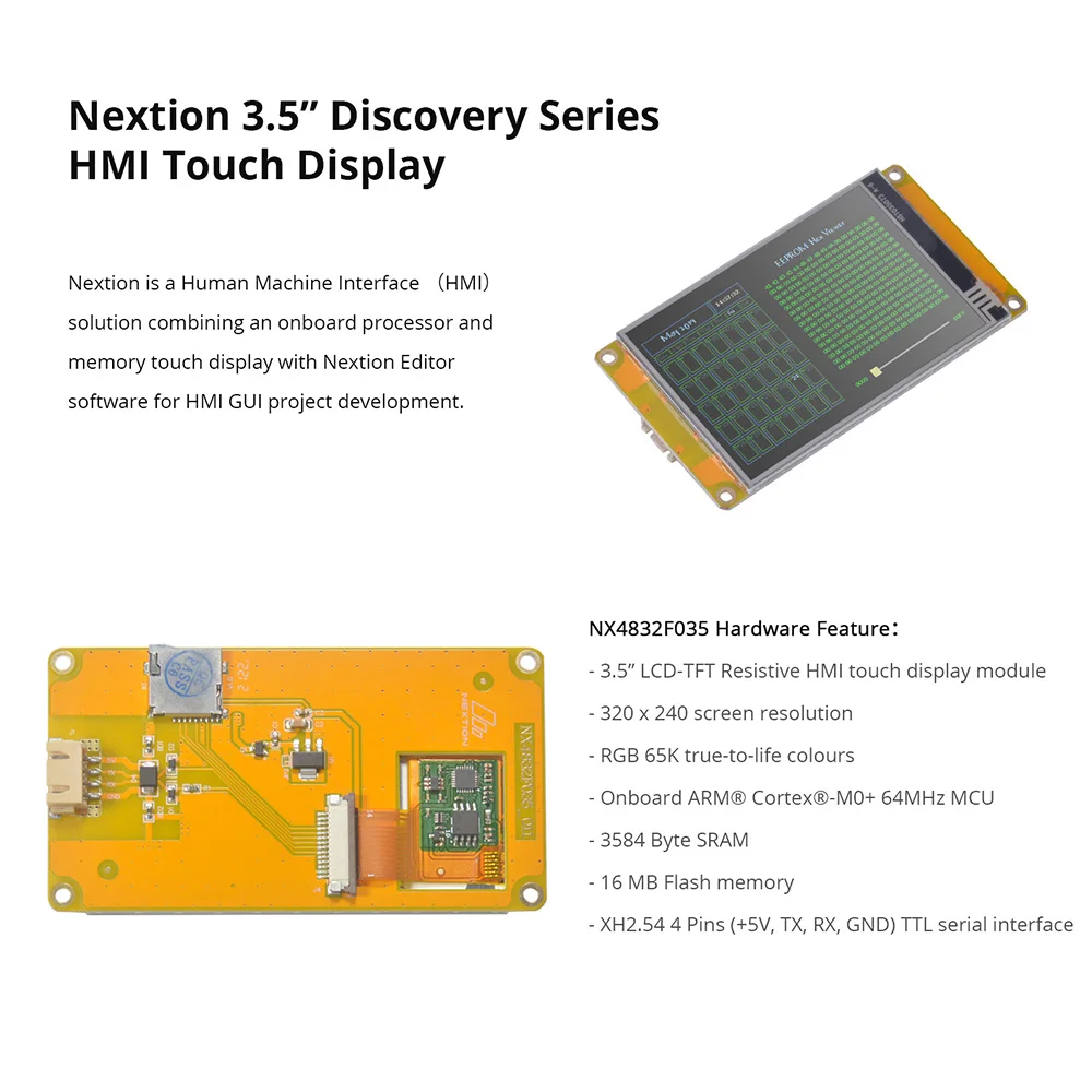 Nextion NX4832F035 3.5 ”Entdeckung Serie HMI Resistiven Touch-Display Modul Kostenloser Simulator Debug-Unterstützung Zuordnung Betreiber – Detail 3