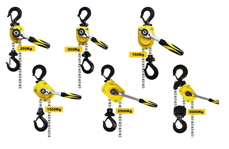Portable Chain Hoist Light Weight Lifting Equipment 250kg 500kg Manual Lever Chain Block 4