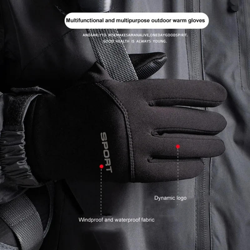 1Pair Winter Warm Gloves, Cycling Gloves, Sports Gloves, Touch Screen,Man's Gloves, Motorcycle Gloves Riding Gloves Motorcycle