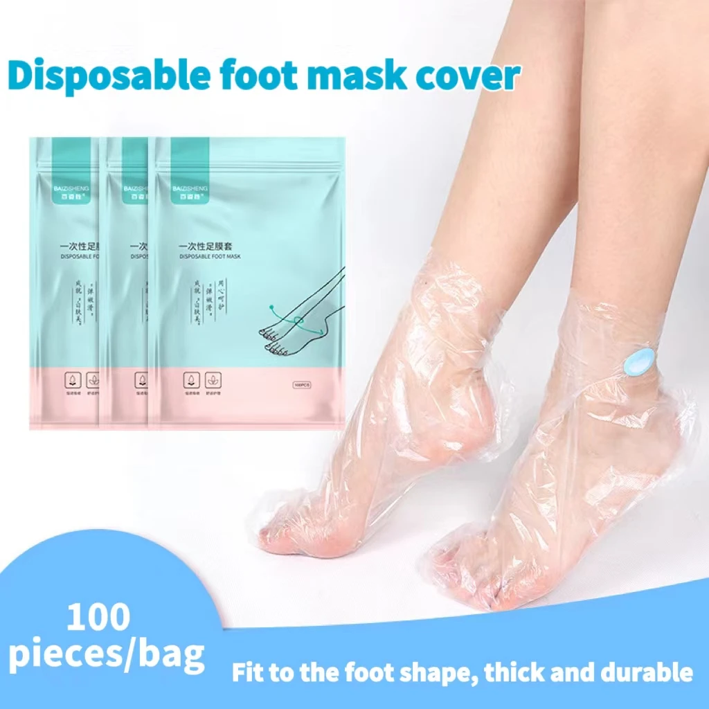 Disposable Foot Film Waterproof PE Material Foot Therapy Film Athlete Dressing Film  Socks for Foot Care Safety Nursing Make SPA