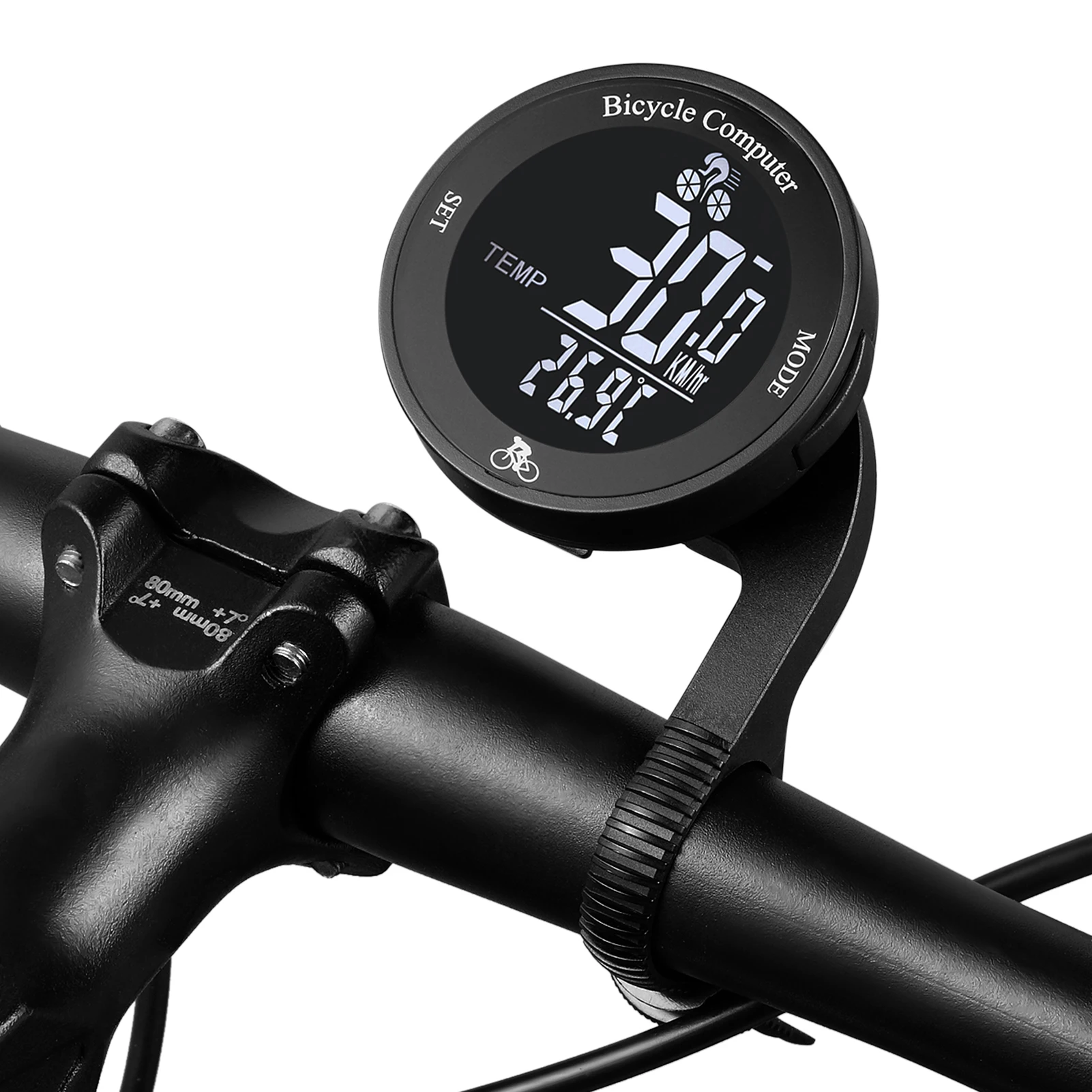 2.1" LCD 16Funktionen Tachometer Fahrrad Kilometerzähler Geschwindigkeitsmessung 