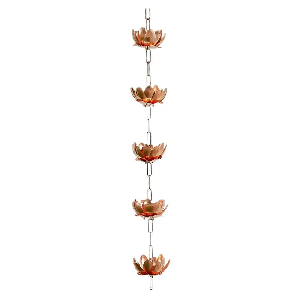 Rain Chain Cup Placement Rain Chain with Adapter Decorative for Garden Decor Functional Rainwater for Gutters