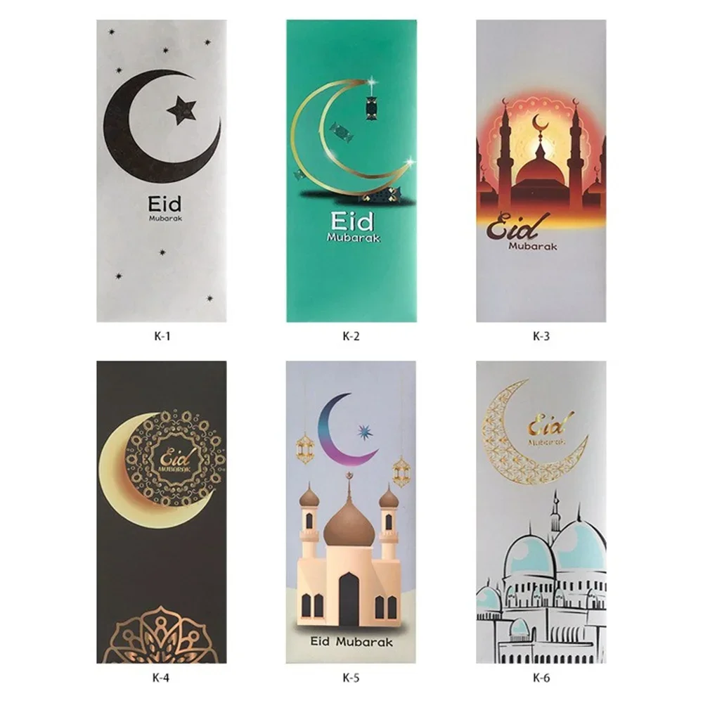 6 Pcs Eid Money Enveloppes Cartes-cadeaux Cartes Pour Ramadan Eid Moubarak Fournitures