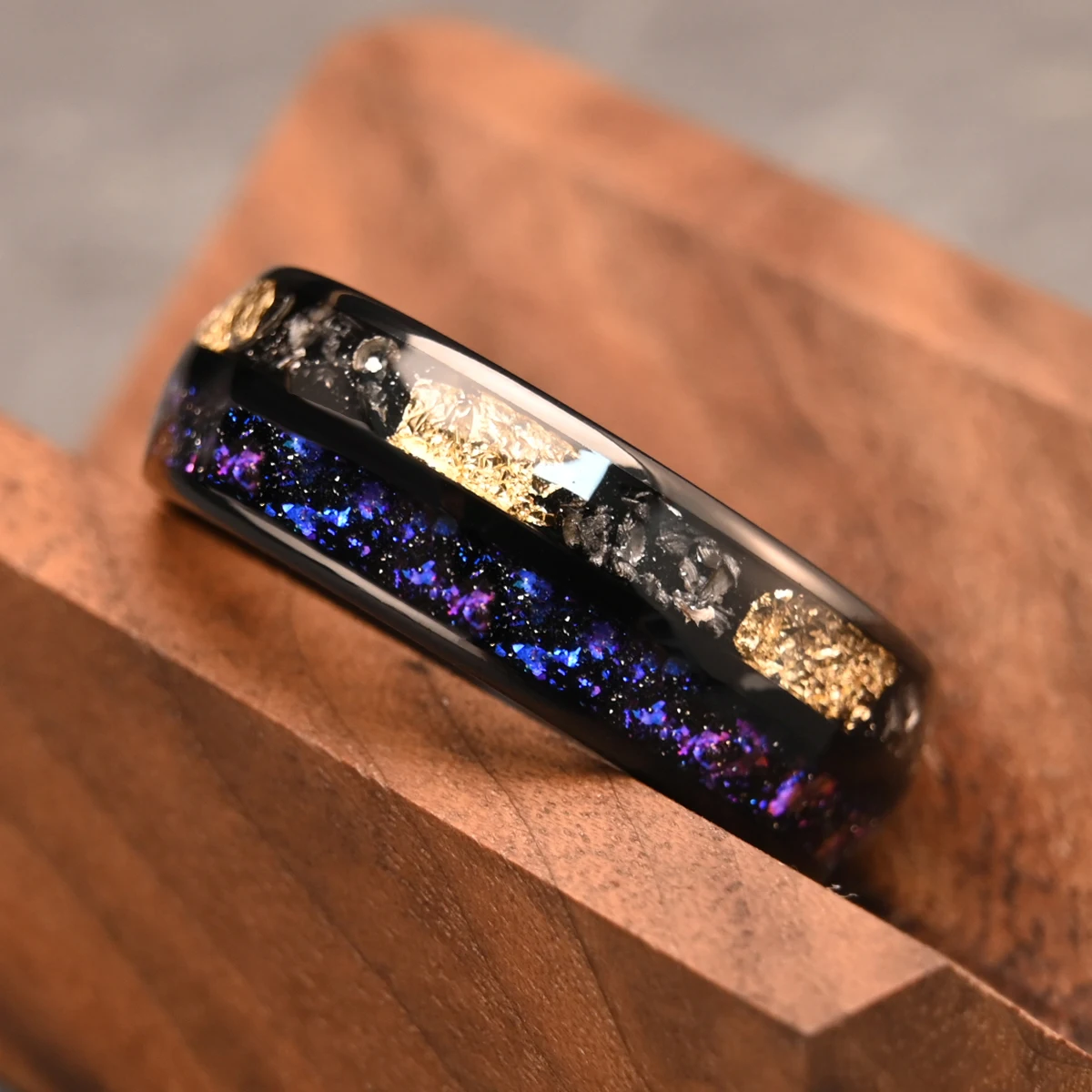 Schwarze 8-mm-Galaxy-Ringe aus Wolframkarbid für Herren, Modeschmuck, Eheringe für Herren, Verlobungsringe, Geschenke, bequeme Passform