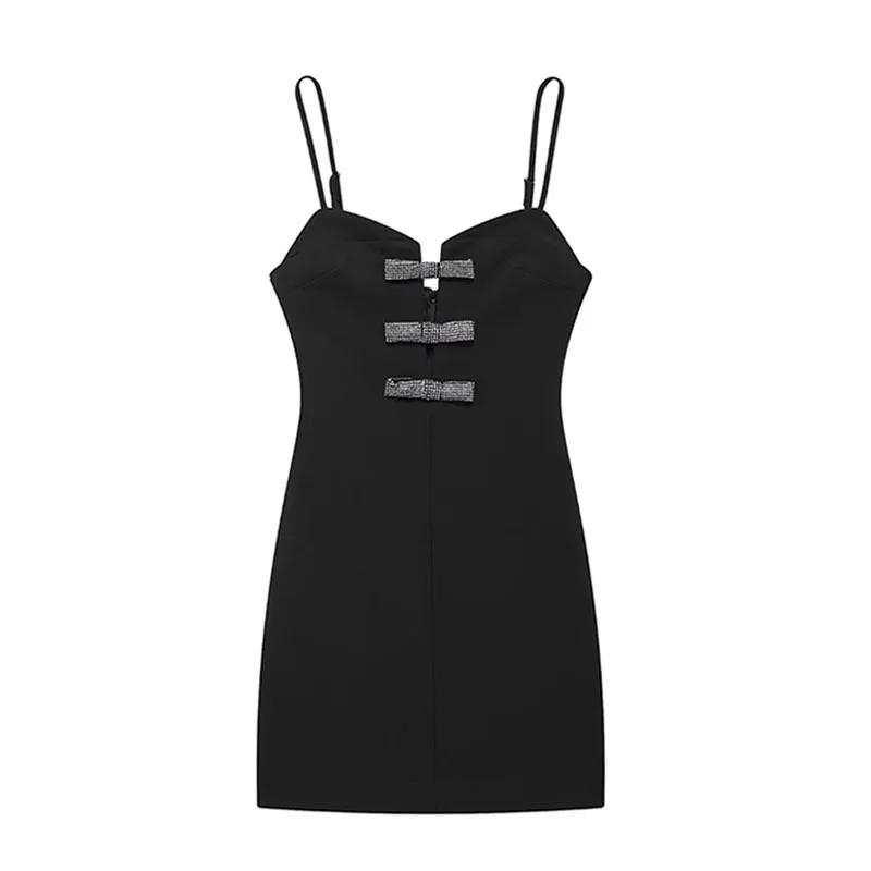 thumbnail image 1 of HH TRAF 2024 Vestido tubo sexy para mujer, cuello cuadrado negro, sin mangas, espalda descubierta, con cremallera, vestidos de verano para mujer a la moda, 1 of 5