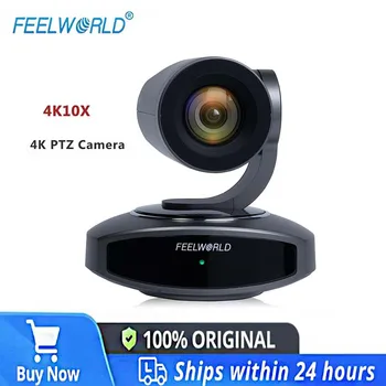 FEELWORLD 4K10X 4K Telecamera PTZ Zoom ottico 10X Tracciamento AI Compatibile con HDMI USB IP Telecomando Messa a fuoco automatica POE supportato