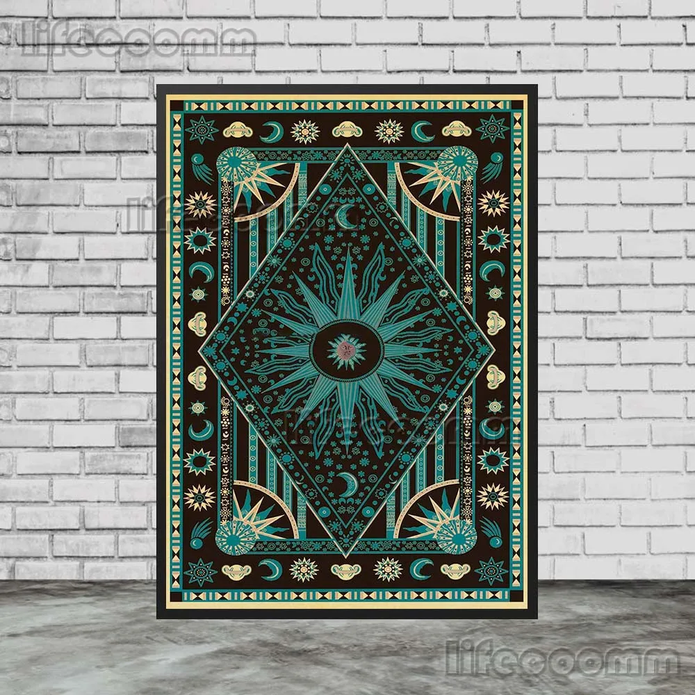 Celestial Bohemian Canvas Art: Sun, Moon, Stars & Planets Wall Decor