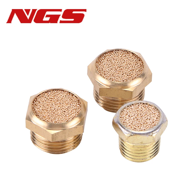 Pneumatic Exhaust Muffler Noise Redauce for Pneumatic Muffler Silencer BSL-01 Brass Air Exhaust Copper Joint BSP 1/8'' 1/4