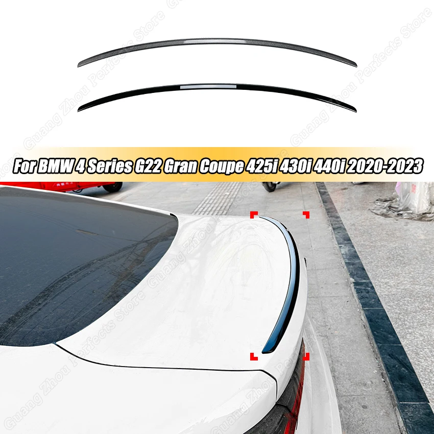 

For BMW 4 Series G22 Gran Coupe 425i 430i 440i 2020-2023 Car Trunk Lid Spoiler Lip Tail Wing Extension Kits Styling Accessories