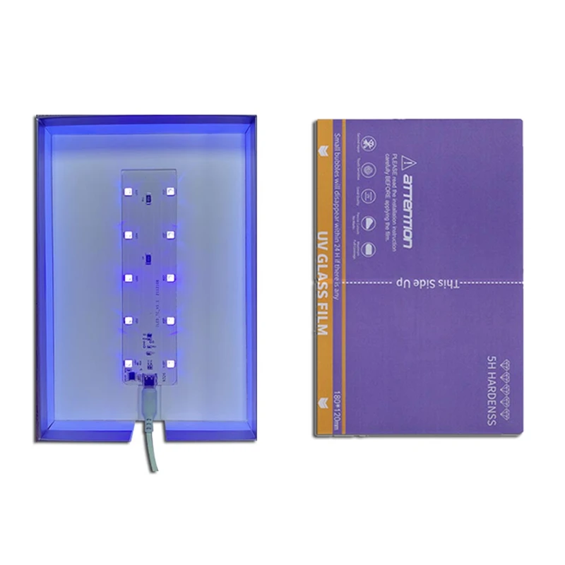 Vormir 25 PCs UV Glass Film Curved Cellphone Screen Protectors Flexible Hydrogel Front Sheet for Cutting Machine (With UV Lamp)