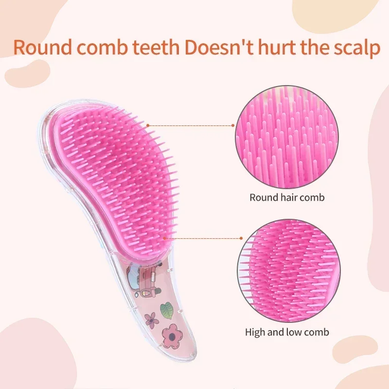 Children's Hair Smoothing Comb Anti-static Massage Hair Brush Tangle Detangle Shower Massage Hairbrush Comb Salon Styl Tool baby hair comb hair brush comb