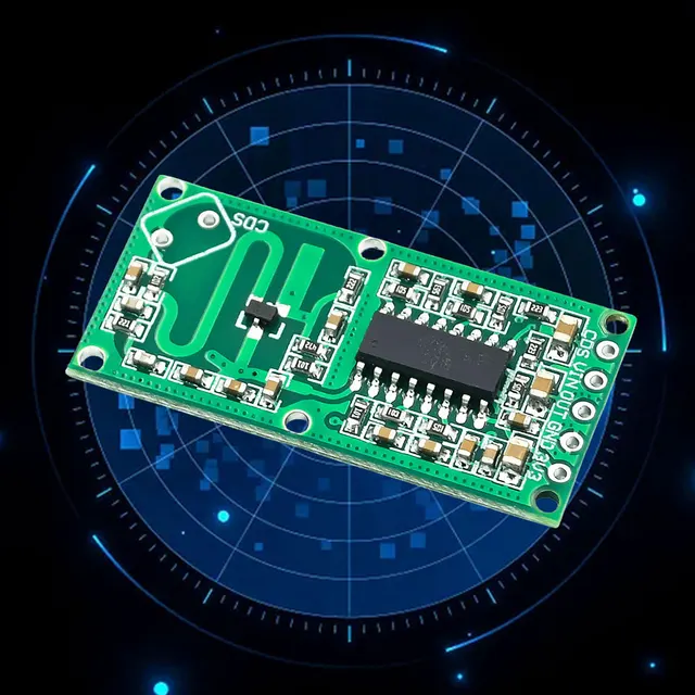 Sensore Radar RCWL-0516 Per Arduino - 5 Pezzi Con Cavi Jumper - Rilevamento Movimento A Microonde