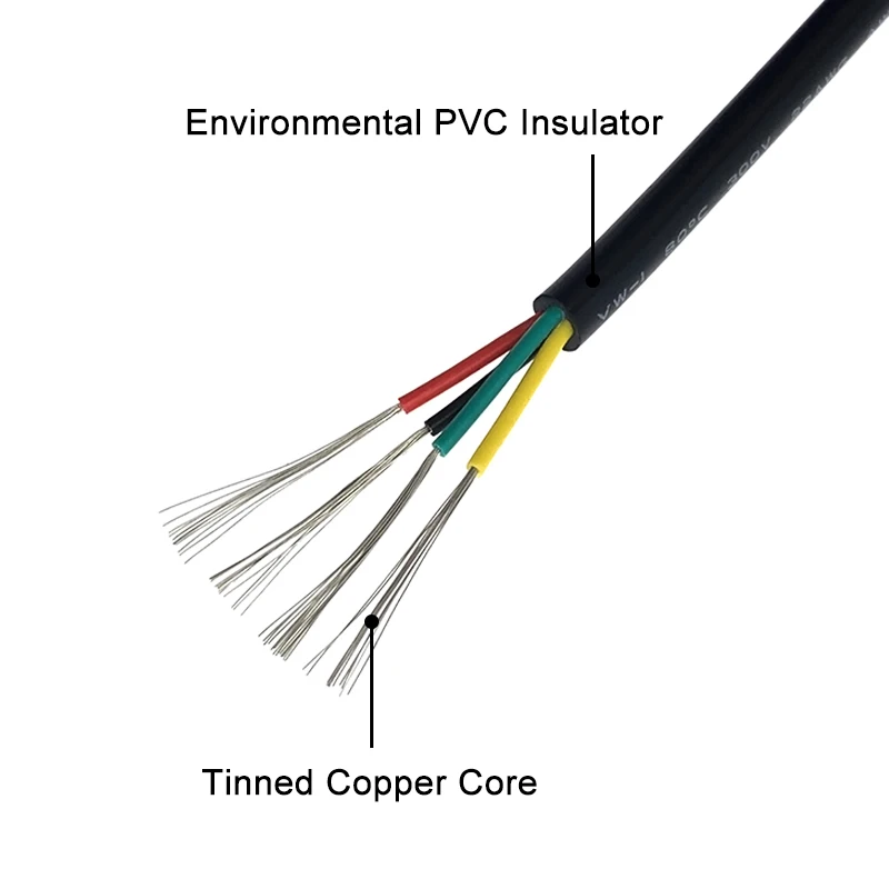 Durable UL2464 Sheathed 24AWG Multi-Core Audio & USB Extension Cable
