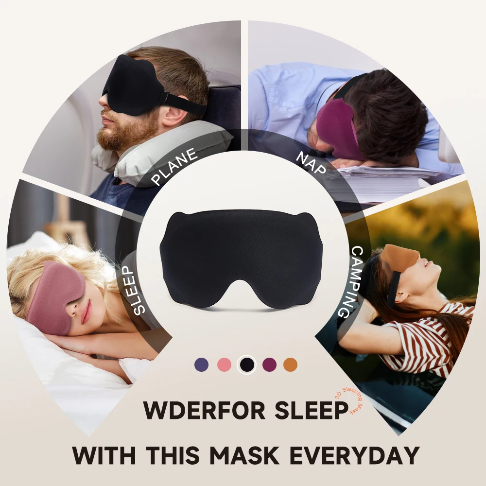 Eye Mask Eye Patch 3D Sleeping Mask Block Out Light Sleep Mask For Eyes Soft Sleeping Aid Eye for Travel Eyeshade Night Breathable Slaapmasker