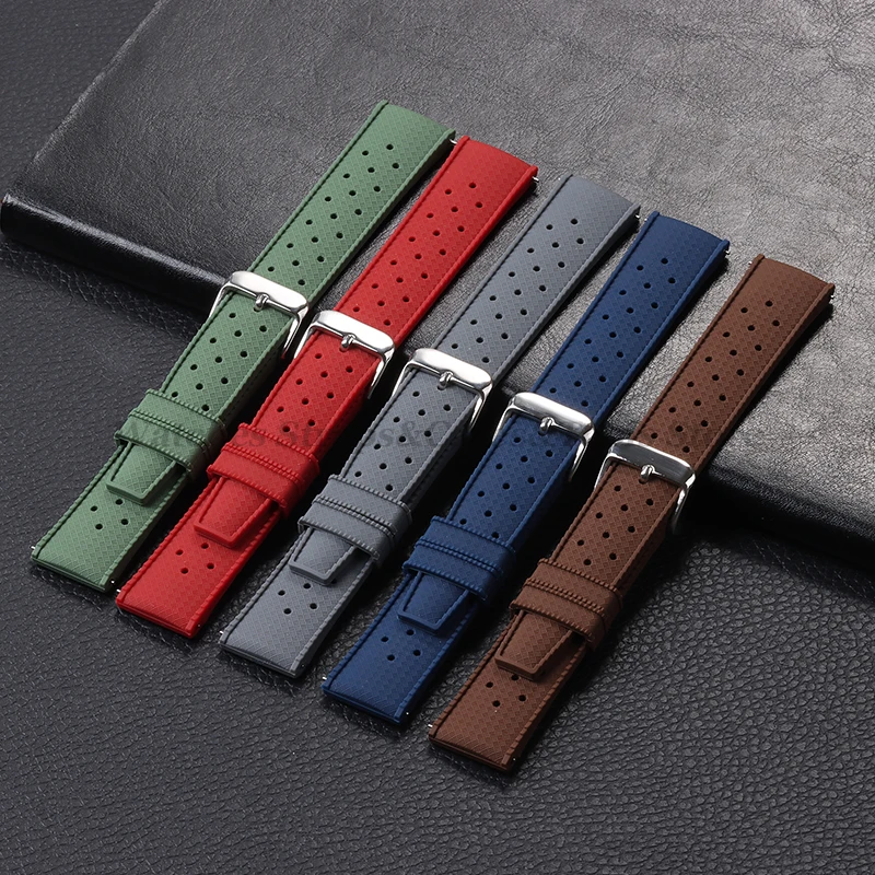 Tropical Silicone Quick Release Watch Band Strap – Premium Rubber Tropic Design