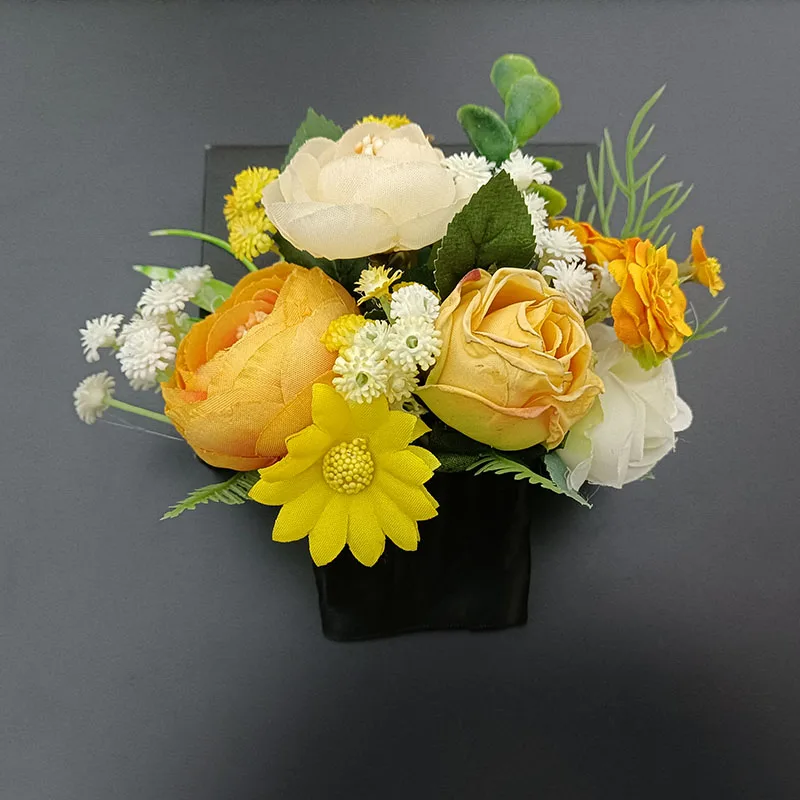 Herren-Hochzeits-Corsage-Brosche, modisch, formelle Kleidung, Anzug, Accessoires, Geschenke, handgefertigter Schmuck, luxuriöses originelles Design, Blumen-Broschen – Detail 9