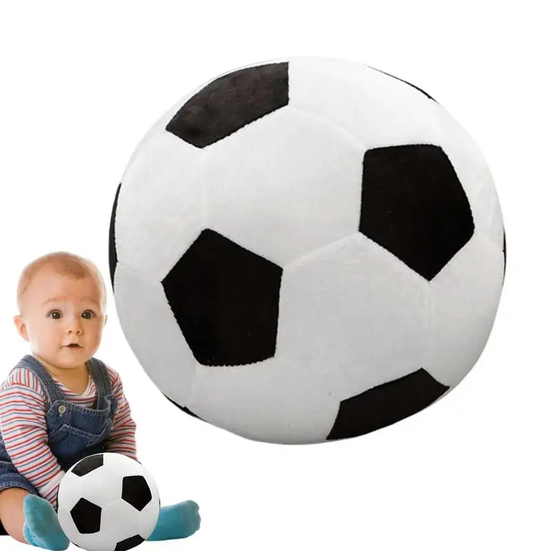 Soccer Pillow Vivid Sports Ball Soccerball Plush Fluffy Stuffed Soccer Ball Toy Soft Plush Football Pillow Durable Sports Ball new adjustable football kick trainer soccer ball solo sports training practice trainer soccer equipment assistance elastic b0b6