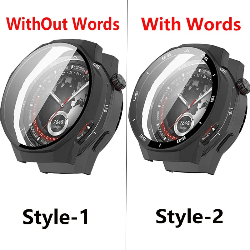 Premium Protective Smartwatch Case with 2-in-1 Shell and Tempered Glass Film Screen Protector