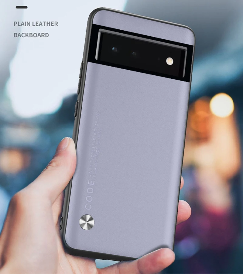 Luxury Soft Vegan Leather Grain Slim Protective Back Cover Case