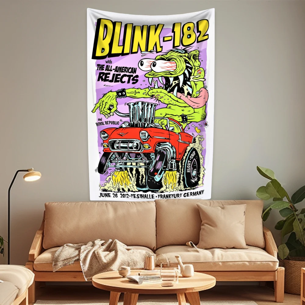 Rockmusik Tapisserie Heavy Metal Band Home Decoration Wandbehang Schlafsaal Hintergrund Party oder Konzert Dekor – Detail 7
