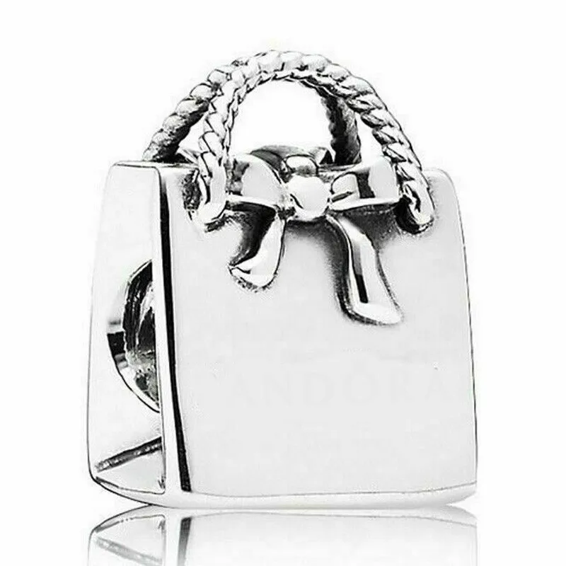 

Original Moments Cute Shopping Handbag Bag Beads Charm Fit Pan Women 925 Sterling Silver Europe Bracelet Bangle Diy Jewelry