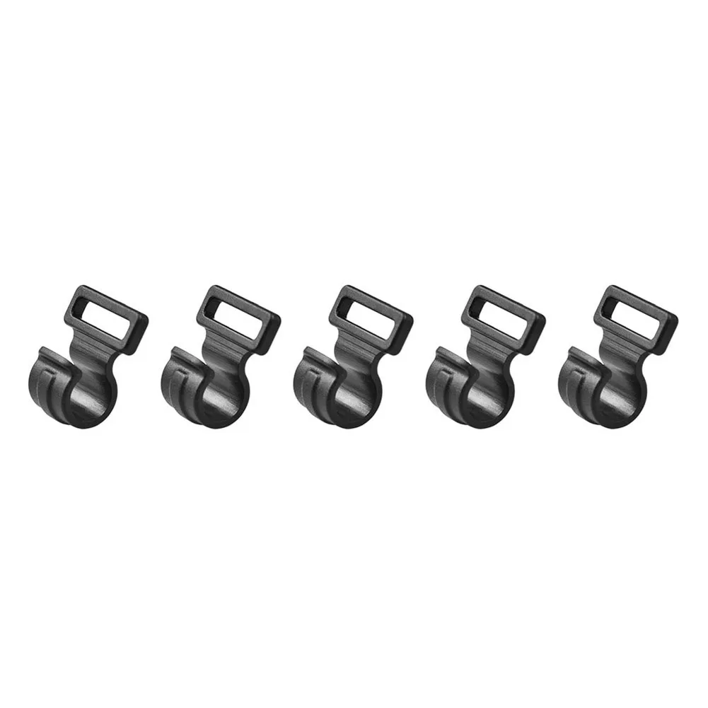 

5pcs Tent Hooks Camping Caravan Awning Tent Pole Plastic Inner C Clips S/M/L Black Plastic Outdoor Camping Hiking Accessories
