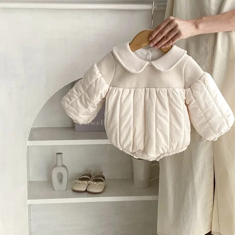 

Детский флисовый комбинезон с рукавами-фонариками, на возраст 0-2 года