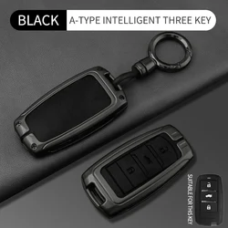Premium Leather Car Key Shell Case Cover - Sleek & Durable Protection (Black - 2)