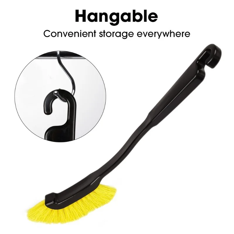 Car Wheel Tire Rim Detailing Brush Truck SUV Wheel Wash Cleaning Detail Brushes with Plastic Handle Auto Washing Cleaner Tools