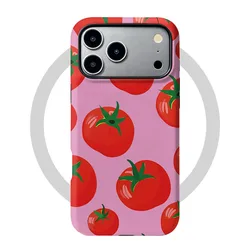 Magnetic Phone Case with Cute Tomato Pattern and 2 - in - 1 Film Shell Cover for OnePlus 15T (DF - CIX2H1 - JSS138)