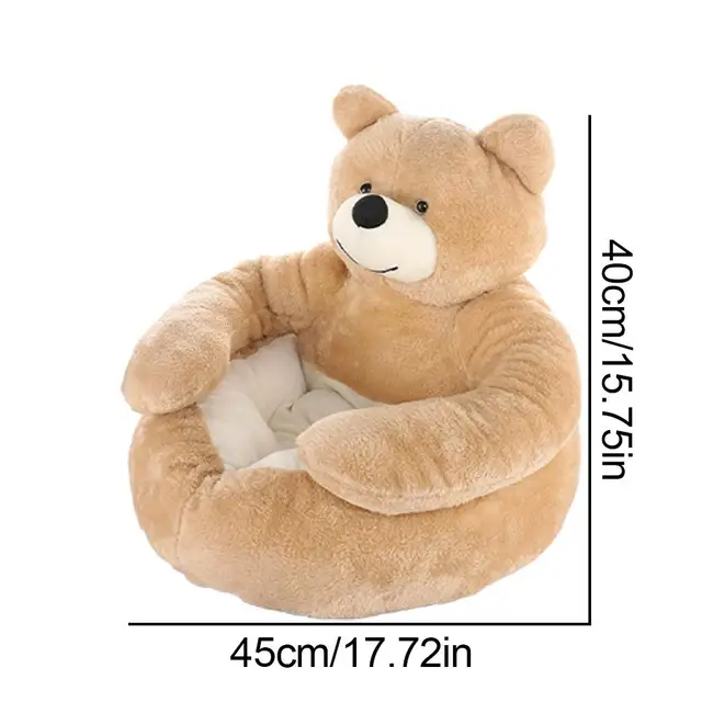NEW Semi-Enclosed Bear Pet Dog Bed Ultra Soft Cat Bed Detachable Plush Puppy Bed Winter Warm Sleeping Bed Mat Pet Product 6