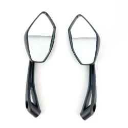 Enhanced Motorcycle Rearview Mirrors for Off - Road and Street Use (Black)