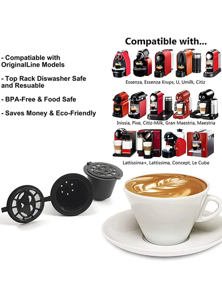 Eco-Friendly Reusable Coffee Capsule with Stainless Steel Filter and Tamper Accessories