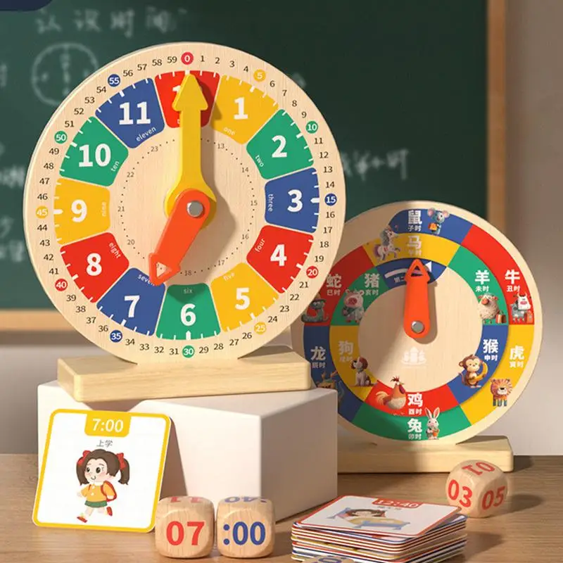 

Wooden Shape Color Sorting Clock Toy Early Learning Educational Toy Funny Educational Clock Teaching Aids For Classrooms Schools