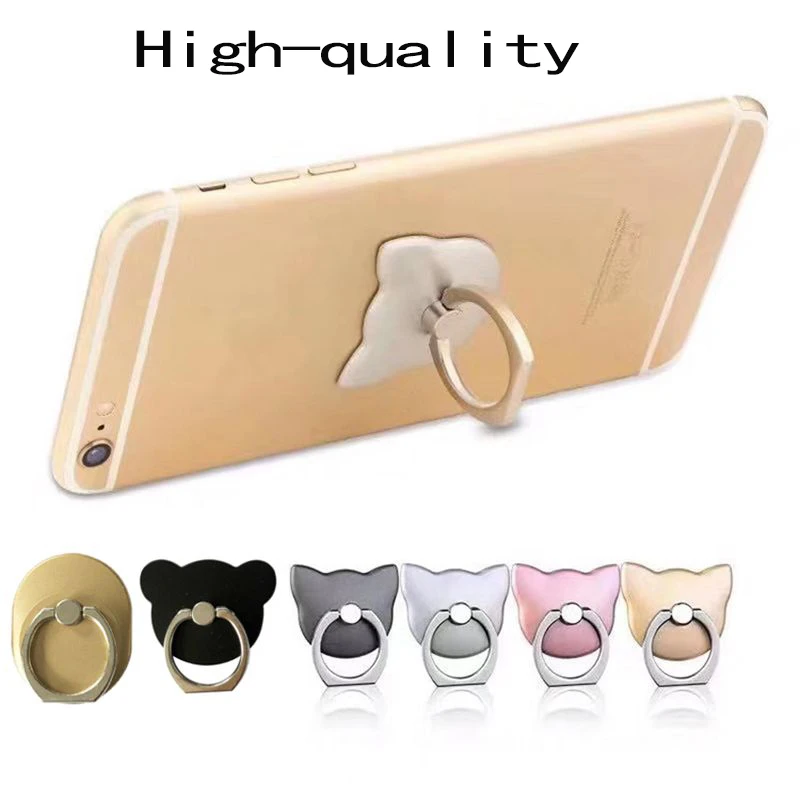 Bague Support Totoro 2 Anneaux Support Téléphone Portable Métalliques - Collage Fort Rotation 360° - Pour Tous Smartphones Anneau Collant Rotatif