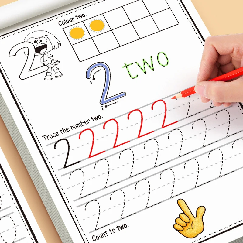 0-30 숫자 연습장 펜 컨트롤 서예 연습 가정 및 학교 학습용 워크북 수학