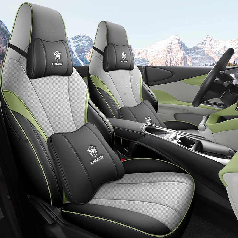 Custom Full Set Luxury Car Seat Covers For BYD Dolphin 2021 2022 2023 Auto Leather Interior Accessories Styling