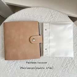 Enhanced Product Title: Luxury PU Leather Seed Storage Binder with 50 Pockets - Premium Loose Leaf Organizer (Gold set)