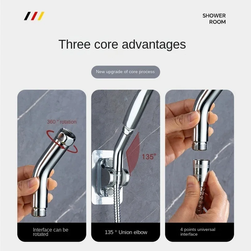 Shower Elbow Adapter 135 Degree Head Extension Arm Connector for Hand Shower Head Elbow Adapter