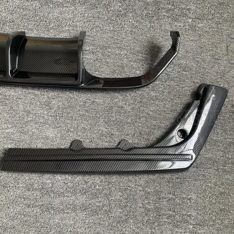 ABS 자동차 리어 범퍼 립 스포일러 디퓨저, BMW F80 M3 F82 F83 M4 14-19 표준 컨버터블 리어 디퓨저, 유광 블랙