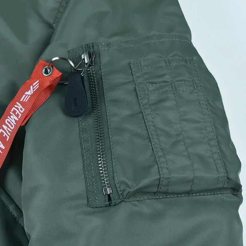 Alpha Martin Winter 45P men jacket men coat Flight Bomber Jacket Men's Casual Fur Collar Loose Baseball Outdoor Hunting